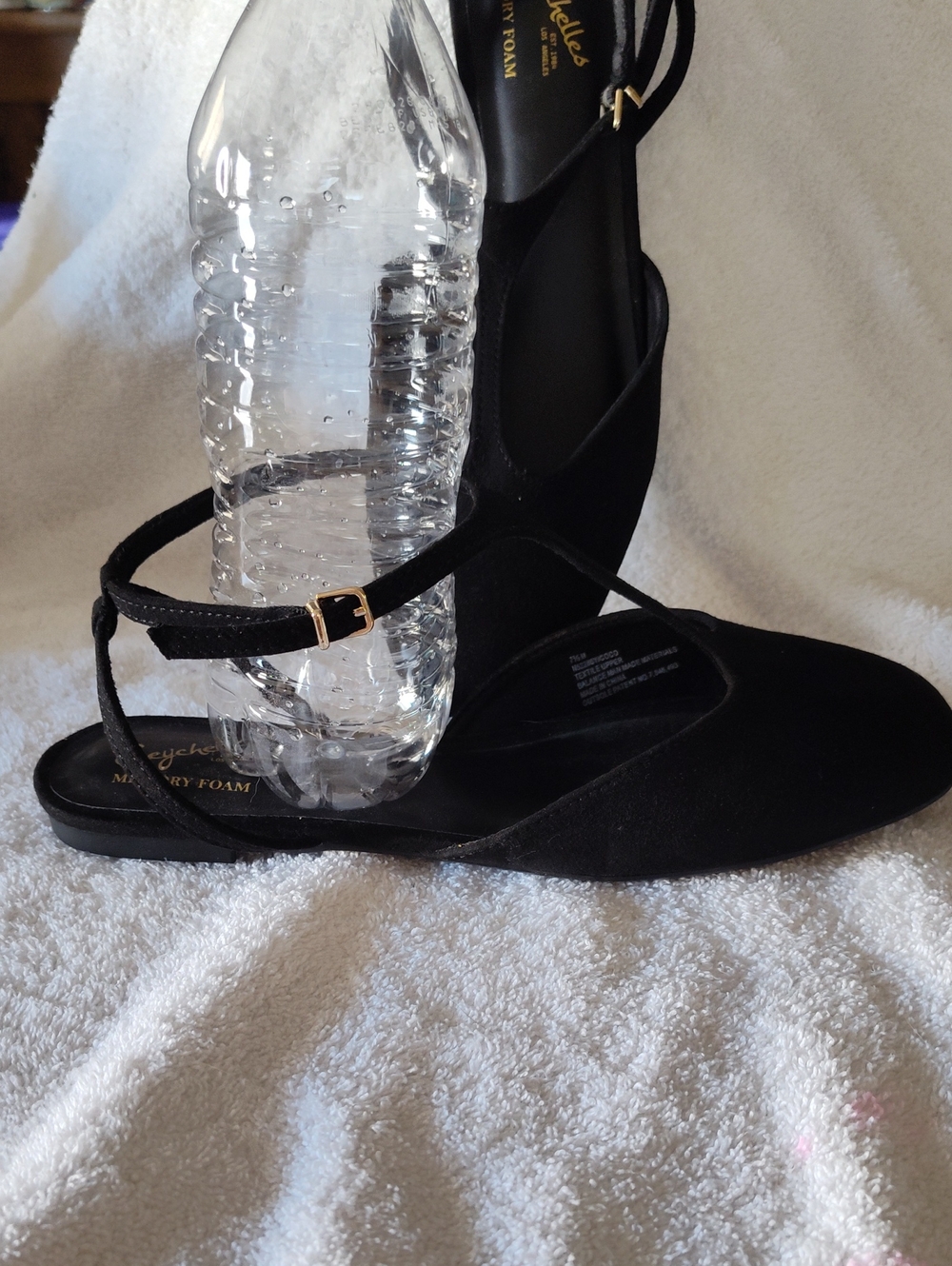 Seychelles Black Ankle-Strap Flat Shoes